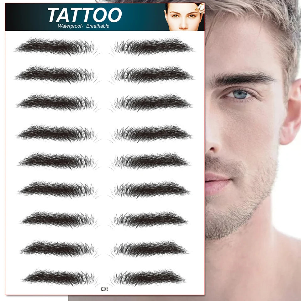 Hair Like Eyebrows Makeup 4D Waterproof Eyebrow Tattoo Sticker Long Lasting  Arti | eBay