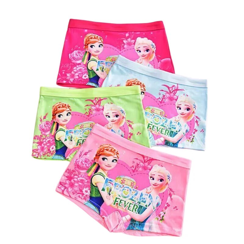 ₪57-Disney Frozen Elsa Kids Girls Underwear Cartoon Pattern Modal Panties  High Quality Boxer Briefs Children Soft Baby Under-Description